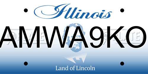HAMWA9KOD Illinois License Plate