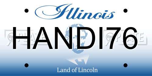 HANDI76 Illinois License Plate