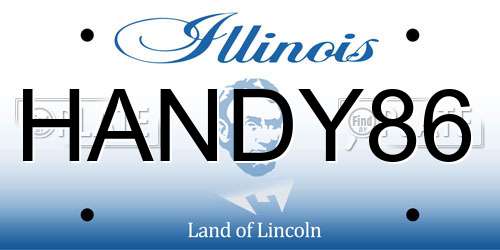 HANDY86 Illinois License Plate