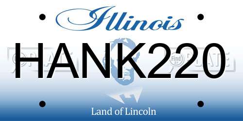 HANK220 Illinois License Plate