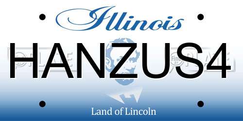 HANZUS4 Illinois License Plate