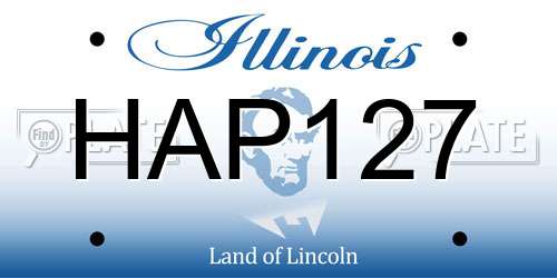 HAP127 Illinois License Plate