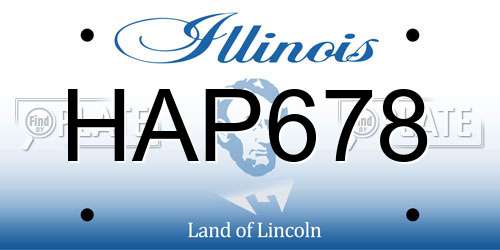 HAP678 Illinois License Plate