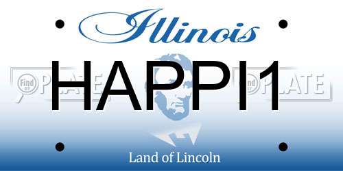 HAPPI1 Illinois License Plate