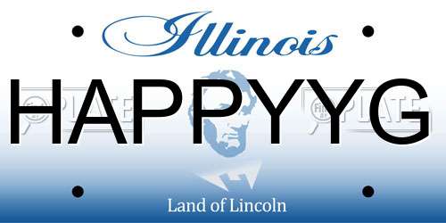 HAPPYYG Illinois License Plate