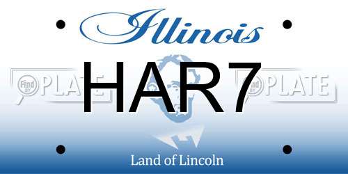 HAR7 Illinois License Plate