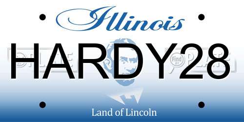 HARDY28 Illinois License Plate