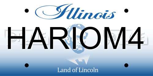 HARIOM4 Illinois License Plate