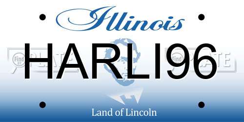 HARLI96 Illinois License Plate