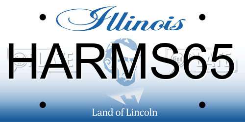 HARMS65 Illinois License Plate