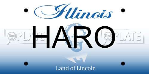 HARO Illinois License Plate