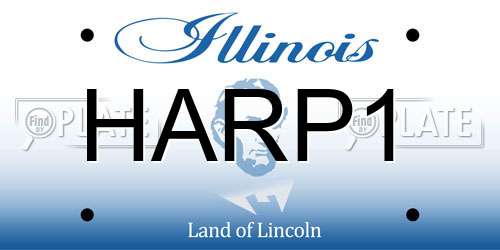 HARP1 Illinois License Plate