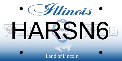 HARSN6 Illinois License Plate