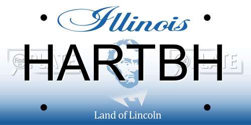 HARTBH Illinois License Plate