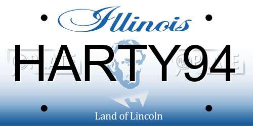 HARTY94 Illinois License Plate