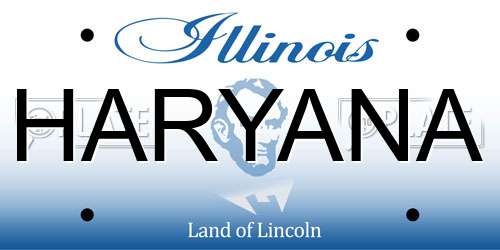 HARYANA Illinois License Plate
