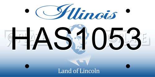 HAS1053 Illinois License Plate