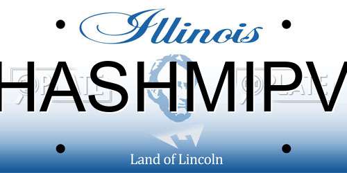 HASHMIPV Illinois License Plate
