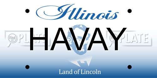 HAVAY Illinois License Plate