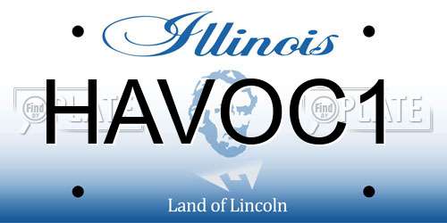HAVOC1 Illinois License Plate