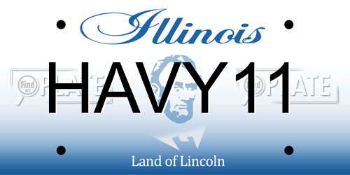 HAVY11 Illinois License Plate