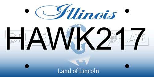 HAWK217 Illinois License Plate