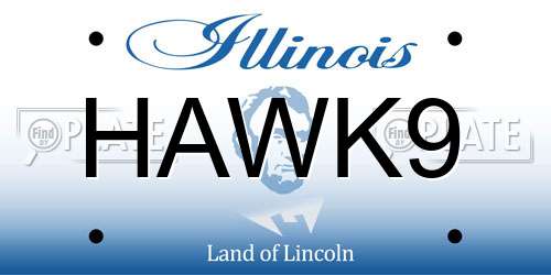 HAWK9 Illinois License Plate