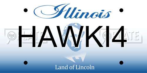 HAWKI4 Illinois License Plate