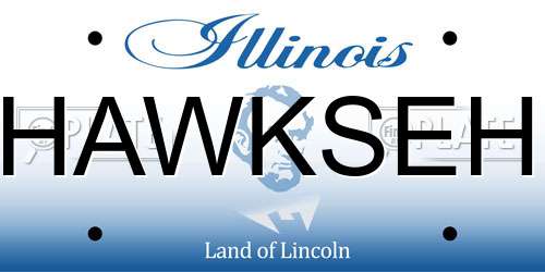 HAWKSEH Illinois License Plate