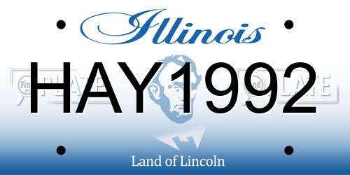 HAY1992 Illinois License Plate
