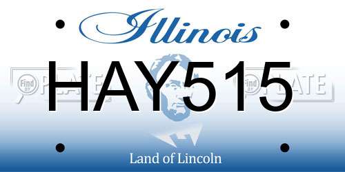 HAY515 Illinois License Plate