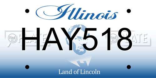 HAY518 Illinois License Plate