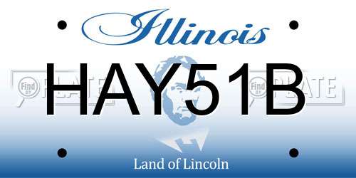 HAY51B Illinois License Plate