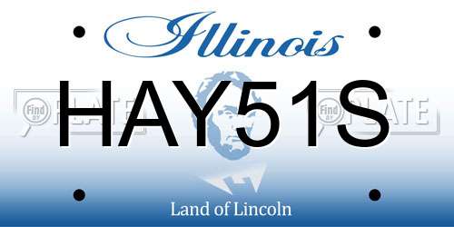 HAY51S Illinois License Plate