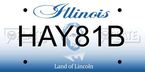 HAY81B Illinois License Plate
