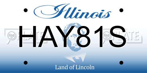 HAY81S Illinois License Plate