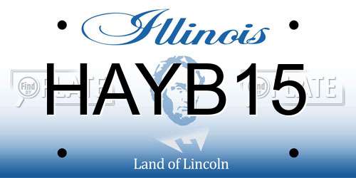 HAYB15 Illinois License Plate