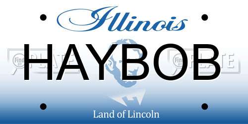 HAYBOB Illinois License Plate