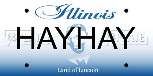 HAYHAY Illinois License Plate
