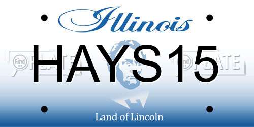 HAYS15 Illinois License Plate
