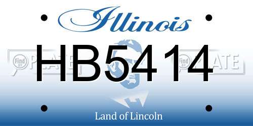 HB5414 Illinois License Plate
