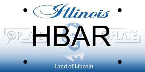 HBAR Illinois License Plate