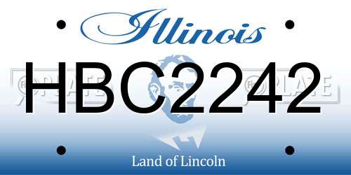 HBC2242 Illinois License Plate