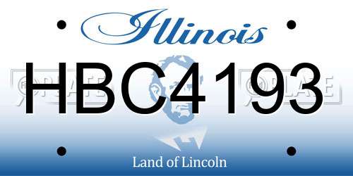 HBC4193 Illinois License Plate