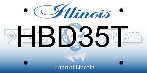 HBD35T Illinois License Plate