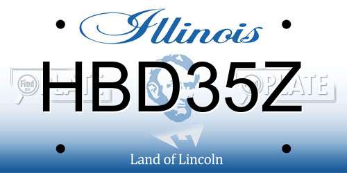 HBD35Z Illinois License Plate