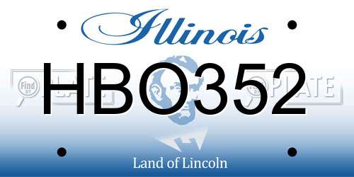 HBO352 Illinois License Plate