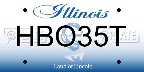 HBO35T Illinois License Plate