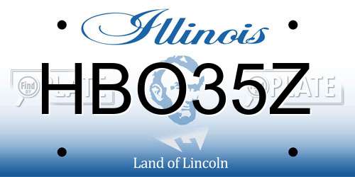 HBO35Z Illinois License Plate