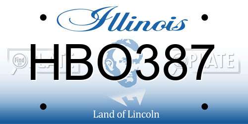 HBO387 Illinois License Plate